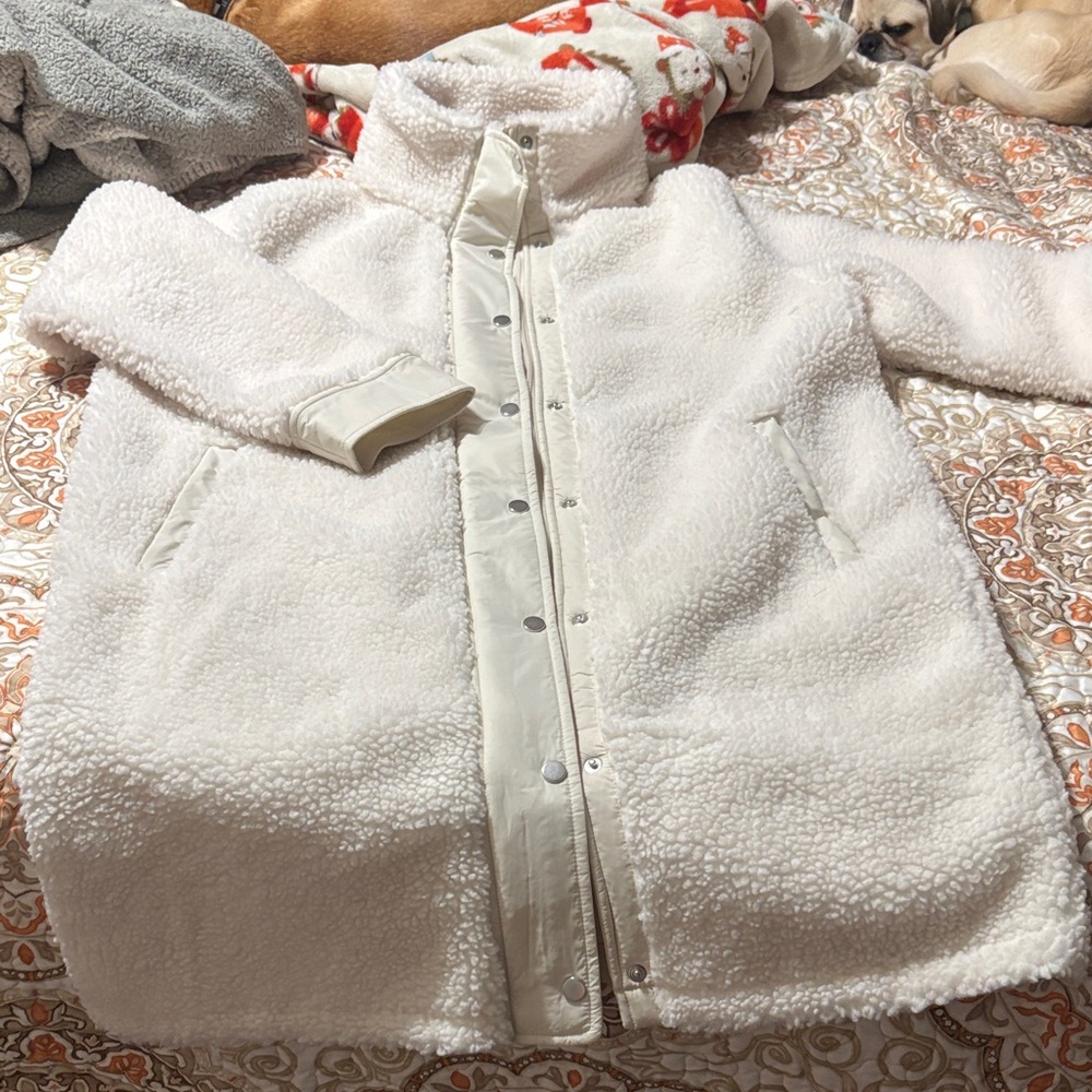 ' Cozy Faux-Sherpa Jacket - Cream- Athleta